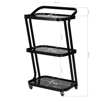 Cosmetology trolley Tattoo Pro Ink 6701 Black 7