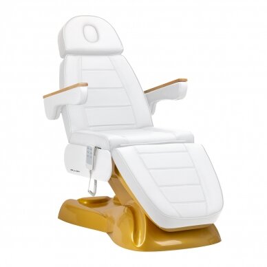 Kosmetoloogia tool SILLON LUX 273B ELECTRIC ARMCHAIR 3 MOTOR GOLD WHITE