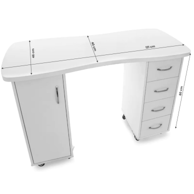 Manicure table CABINETS WHITE 4