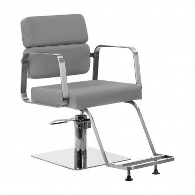 Hairdressing chair Gabbiano Porto Silver Grey