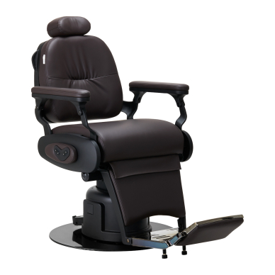 Sähköinen kampaamotuoli Professional Barber Chair Gabbiano Duke Brown
