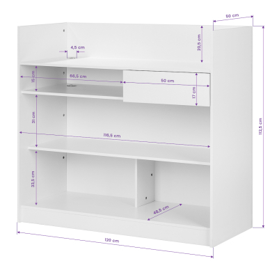 Reception desk Hair System MT-S10 White 4