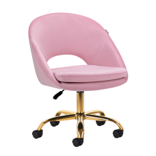 Office chair with wheels 4Rico QS-MF18G Velvet Pink