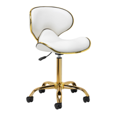 Kosmetikerin hocker Gabbiano Q-4599G Gold White