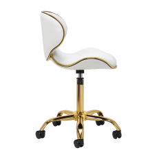 Kosmetikerin hocker Gabbiano Q-4599G Gold White