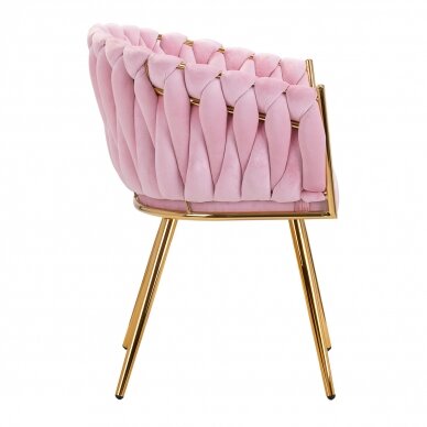 Armchair 4Rico QS-GW06G Velvet Pink 2