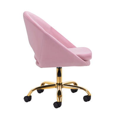 Office chair with wheels 4Rico QS-MF18G Velvet Pink 2