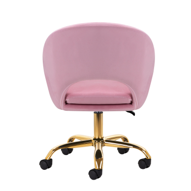 Bürostuhl mit Rollen 4Rico QS-MF18G Velvet Pink 3