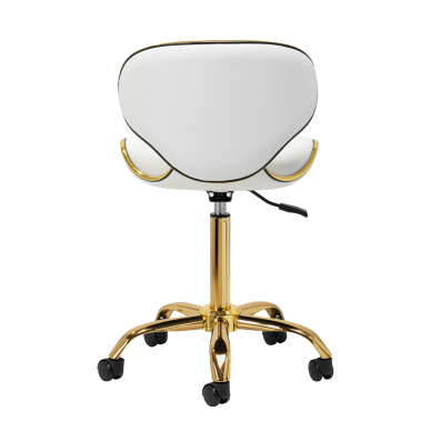 Kosmetoloģijas taburete Gabbiano Q-4599G Gold White 3