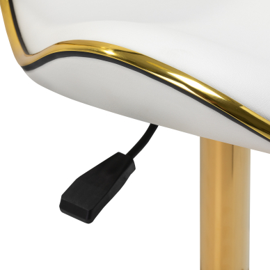 Beautician stool Gabbiano Q-4599G Gold White 5