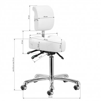 Podiatry stool Giovanni 1005 White 13