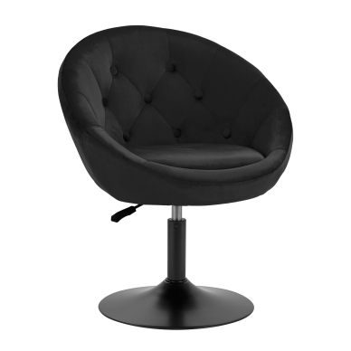 Swivel armchair 4Rico QS-BL12B Velvet Black