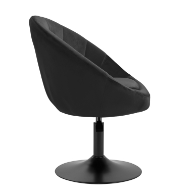 Swivel armchair 4Rico QS-BL12B Velvet Black 2