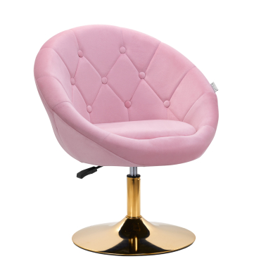 Swivel armchair 4Rico QS-BL12B Velvet Pink