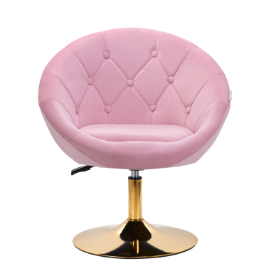 Swivel armchair 4Rico QS-BL12B Velvet Pink 1