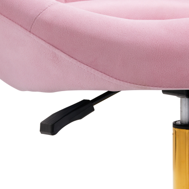Fotel obrotowy 4Rico QS-BL12G Velvet Pink 7