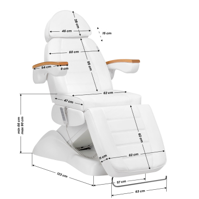 Cosmetology chair ELECTRIC LUX 4 D MOTOR WHITE 16