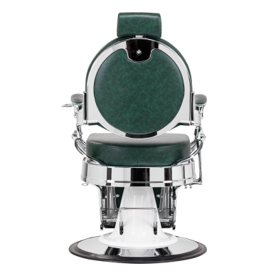 Fotel barberski Barber Chair President Green Chrome 4
