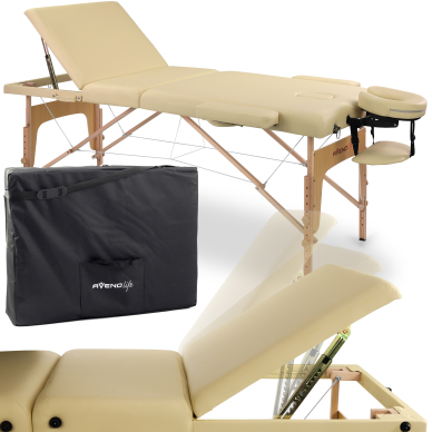 Klappbare Massageliege AvenoLife Bianca 3 Beige