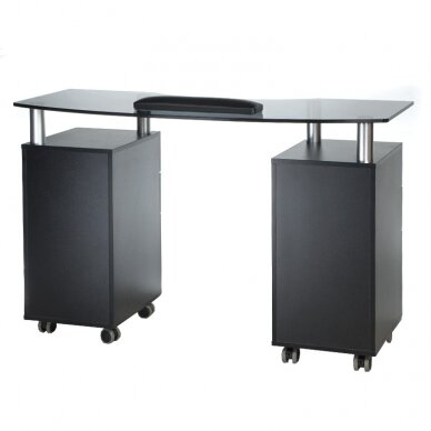 Cosmetics desk MANICURE DESK PRO GLASS BLACK 1