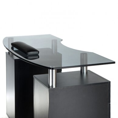 Cosmetics desk MANICURE DESK PRO GLASS BLACK 3