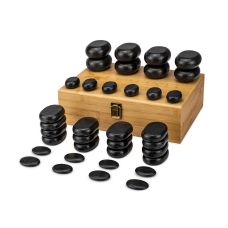 Massagestein-set aus vulkanbasalt (36 steine)