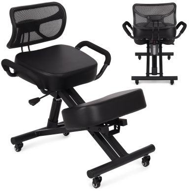 Balance kneeling chair with backrest Ergo Pro Black 9