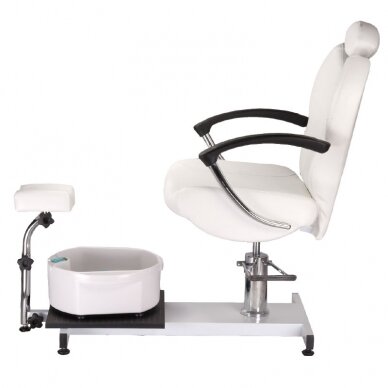 Pedikīra krēsls ar kāju vanniņu PEDICURE CHAIR COMFORT HYDRAULIC WHITE 5