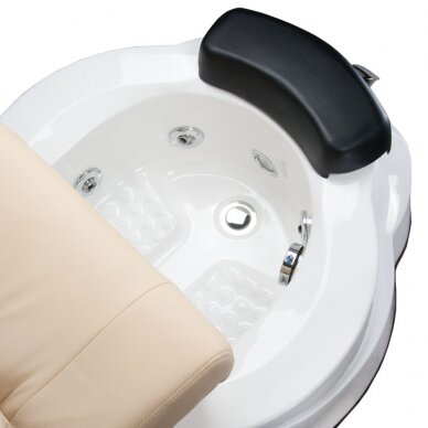 Pedicure chair with foot bath BR-3820D Cream 4