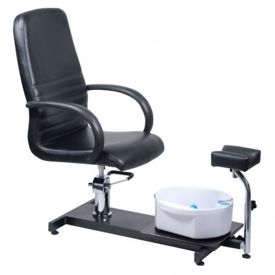 Pedikiūro krėslas su pėdų vonele PEDICURE CHAIR SPA HYDRAULIC BLACK