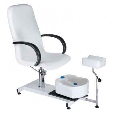 Pedikyyrituoli jalkakylvyllä PEDICURE CHAIR SPA HYDRAULIC WHITE