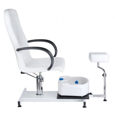 Pedikyyrituoli jalkakylvyllä PEDICURE CHAIR SPA HYDRAULIC WHITE 6