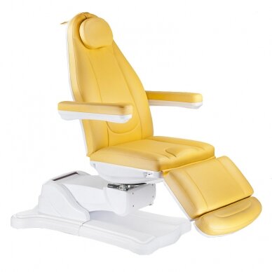 Kosmetologinis krėslas MAZARO ELECTRIC ARMCHAIR 4 MOTOR YELLOW