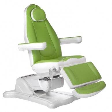 Kosmetologinis krėslas MAZARO ELECTRIC ARMCHAIR 4 MOTOR GREEN