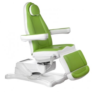 Kosmetologinis krėslas MAZARO ELECTRIC ARMCHAIR 3 MOTOR GREEN