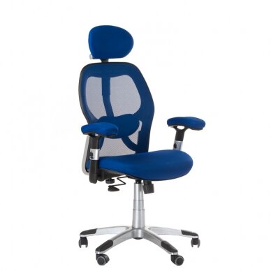 Office chair on wheels CorpoComfort BX-4144 Blue