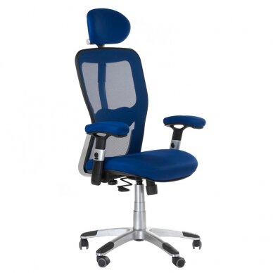 Office chair on wheels CorpoComfort BX-4147 Blue