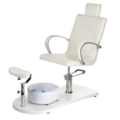 Pedicure chair with foot bath PEDICURE CHAIR PROFESSIONAL HYDRAULIC WHITE