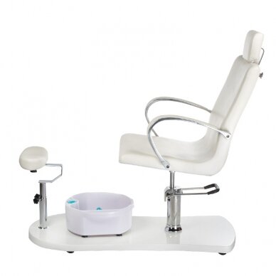 Fotel do pedicure z wanną do kąpieli stóp PEDICURE CHAIR PROFESSIONAL HYDRAULIC WHITE 4