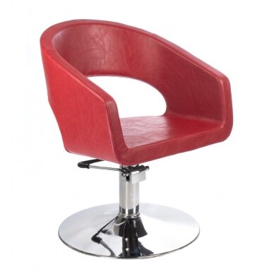 Kirpyklos kėdė PROFESSIONAL HAIRDRESSING CHAIR PAOLO RED