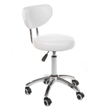 Kosmetologi jakkara COSMETIC BEAUTY STOOL PRACTIC SKANDI WHITE