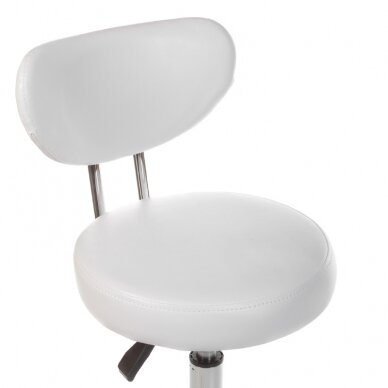 Kosmetoloģijas taburete COSMETIC BEAUTY STOOL PRACTIC SKANDI WHITE 2