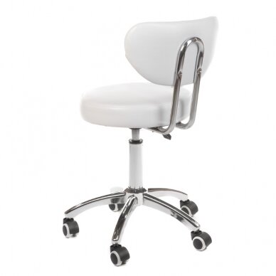 Beautician stool COSMETIC BEAUTY STOOL PRACTIC SKANDI WHITE 3