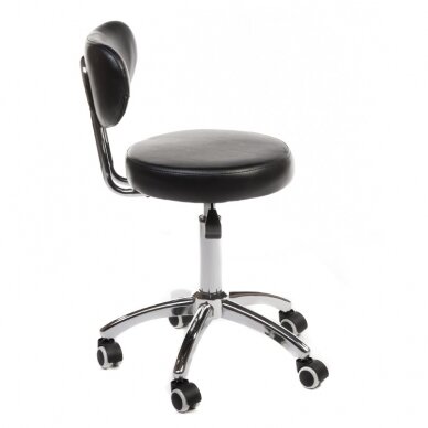 Kosmetologinė meistro kėdutė COSMETIC BEAUTY STOOL PRACTIC SKANDI BLACK 1