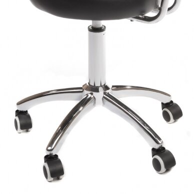 Kosmetologinė meistro kėdutė COSMETIC BEAUTY STOOL PRACTIC SKANDI BLACK 4