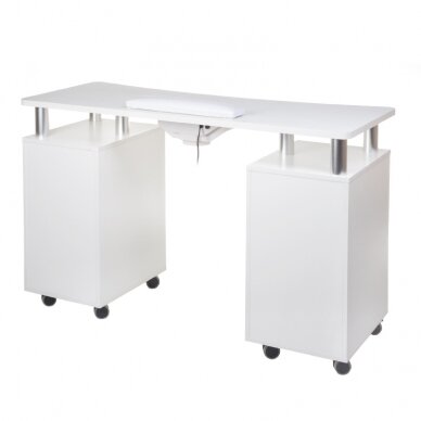 Manicure table with dust collector MANICURE DESK PRACTIC WHITE 1