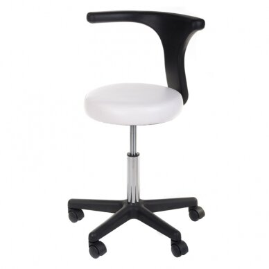 Kosmetologinė meistro kėdutė COSMETIC BEAUTY STOOL CH049 WHITE