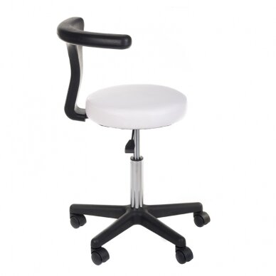 Kosmetologinė meistro kėdutė COSMETIC BEAUTY STOOL CH049 WHITE 2