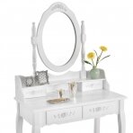 Make-up table with mirror and stool MIRA WHITE (1)