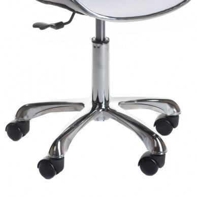 Kosmetologinė meistro kėdutė COSMETIC BEAUTY STOOL PRACTIC PAR WHITE 3